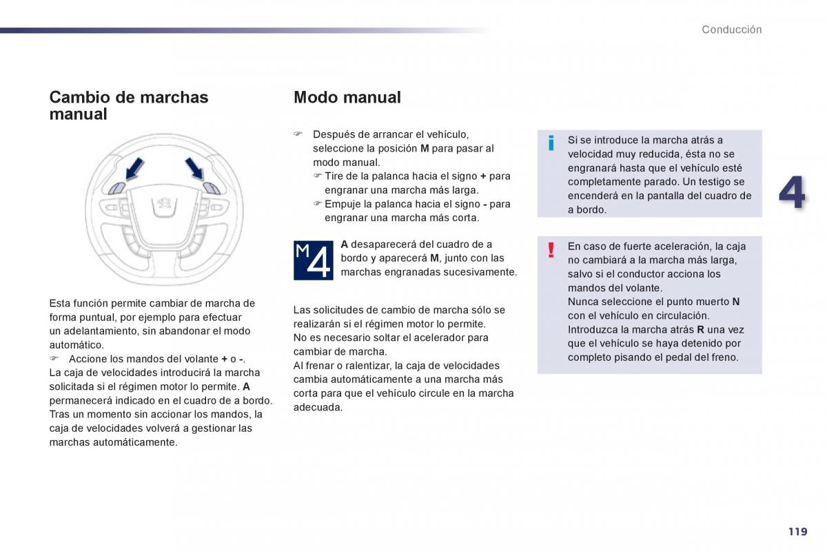 manual  Peugeot 508 manual del propietario / page 121