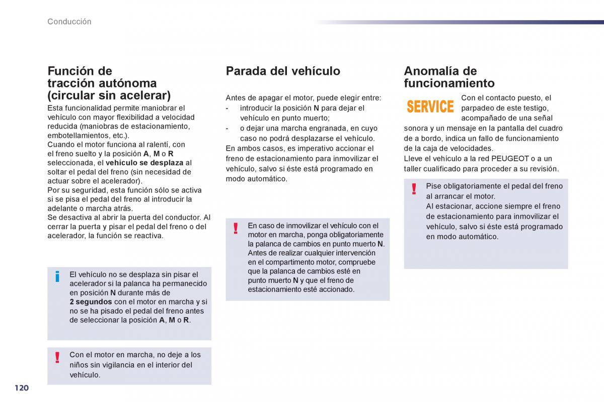 manual  Peugeot 508 manual del propietario / page 122