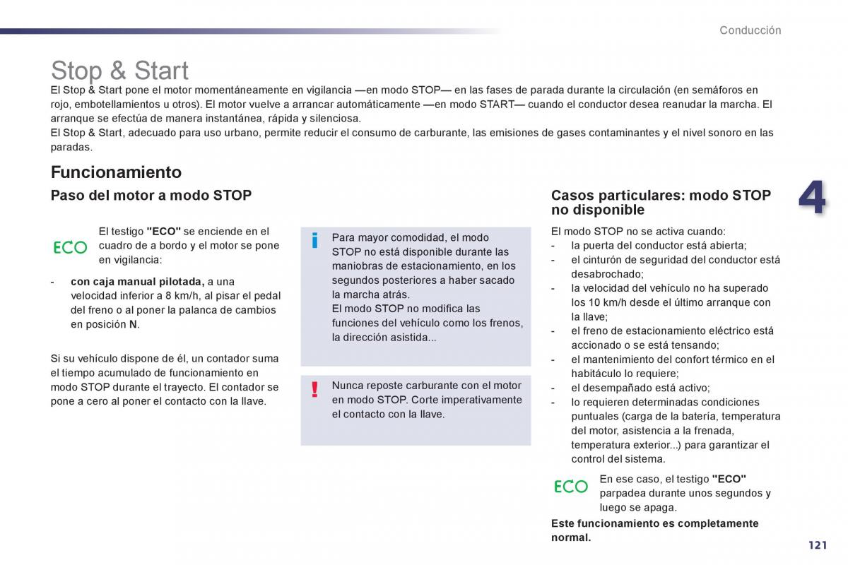 manual  Peugeot 508 manual del propietario / page 123