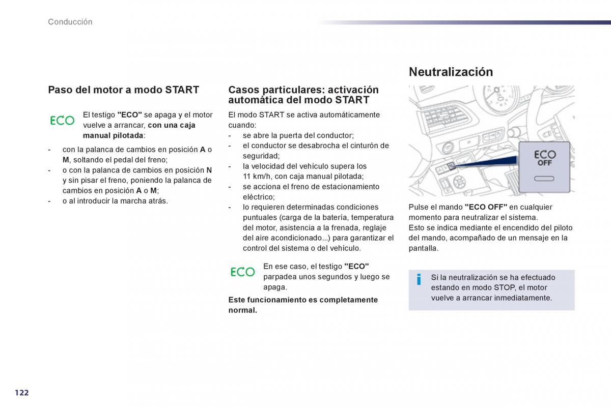 manual  Peugeot 508 manual del propietario / page 124