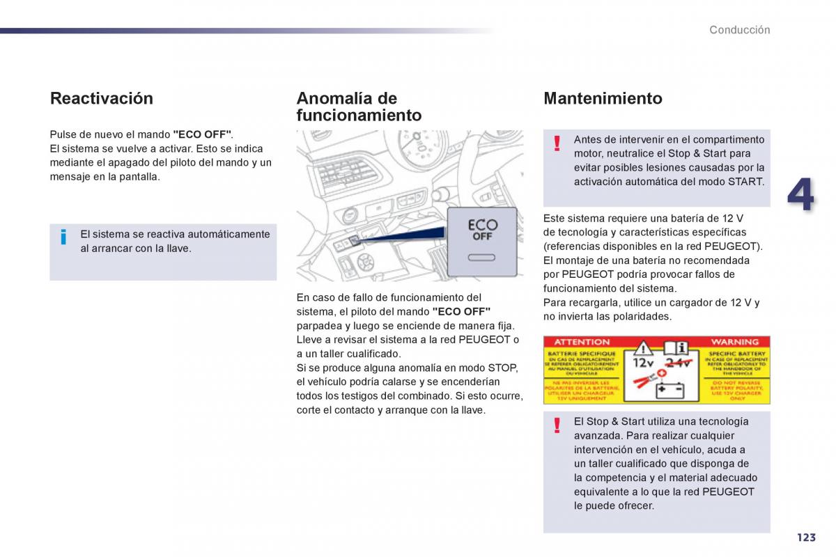 manual  Peugeot 508 manual del propietario / page 125