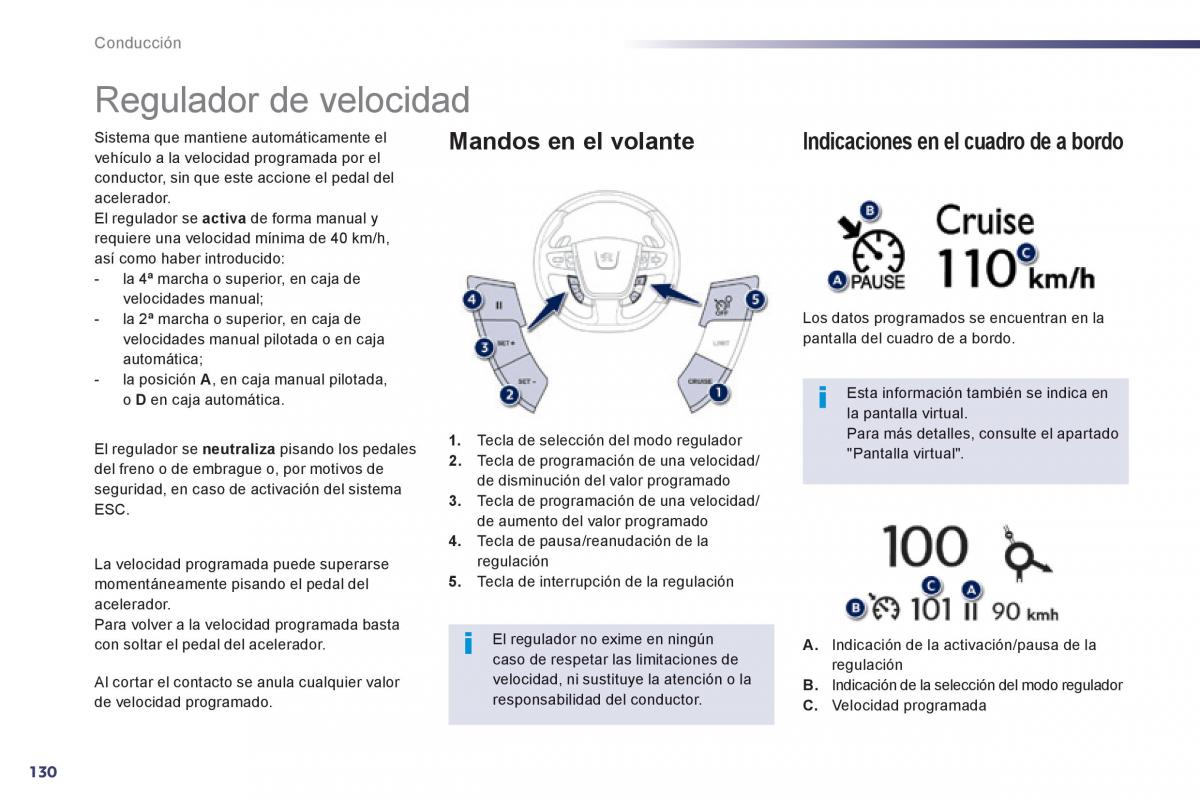 manual  Peugeot 508 manual del propietario / page 132