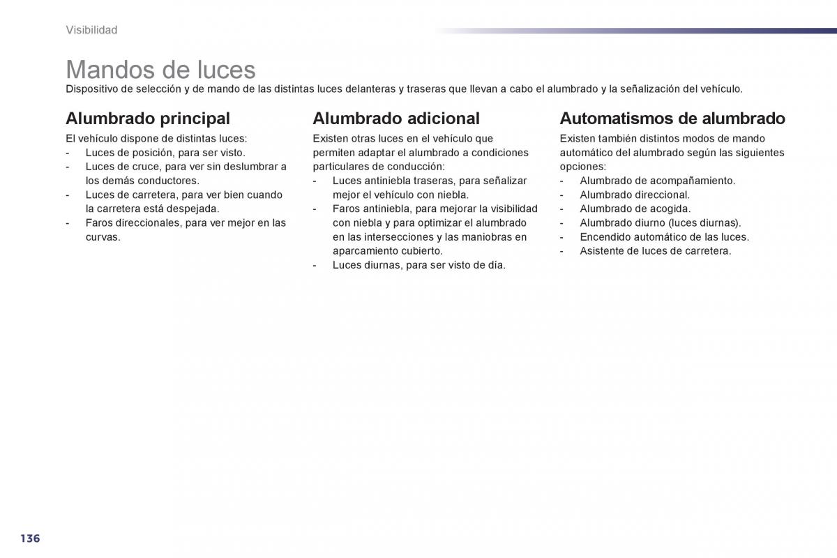 manual  Peugeot 508 manual del propietario / page 138