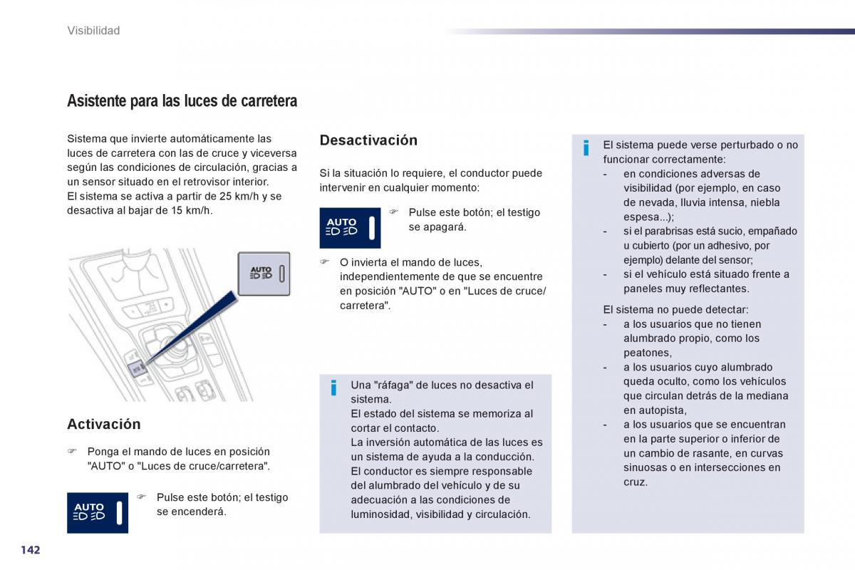 manual  Peugeot 508 manual del propietario / page 144