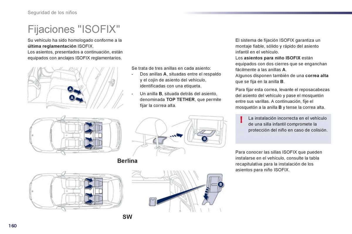 manual  Peugeot 508 manual del propietario / page 162