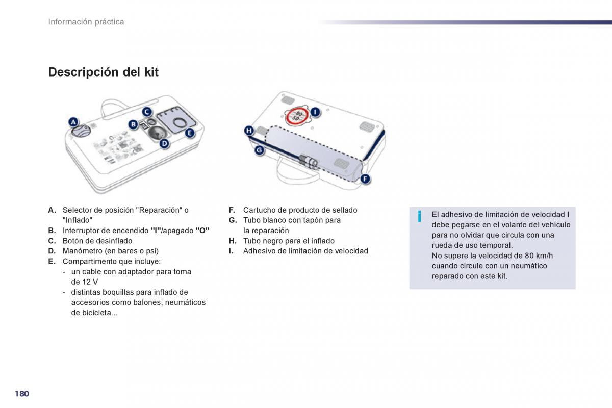 manual  Peugeot 508 manual del propietario / page 182