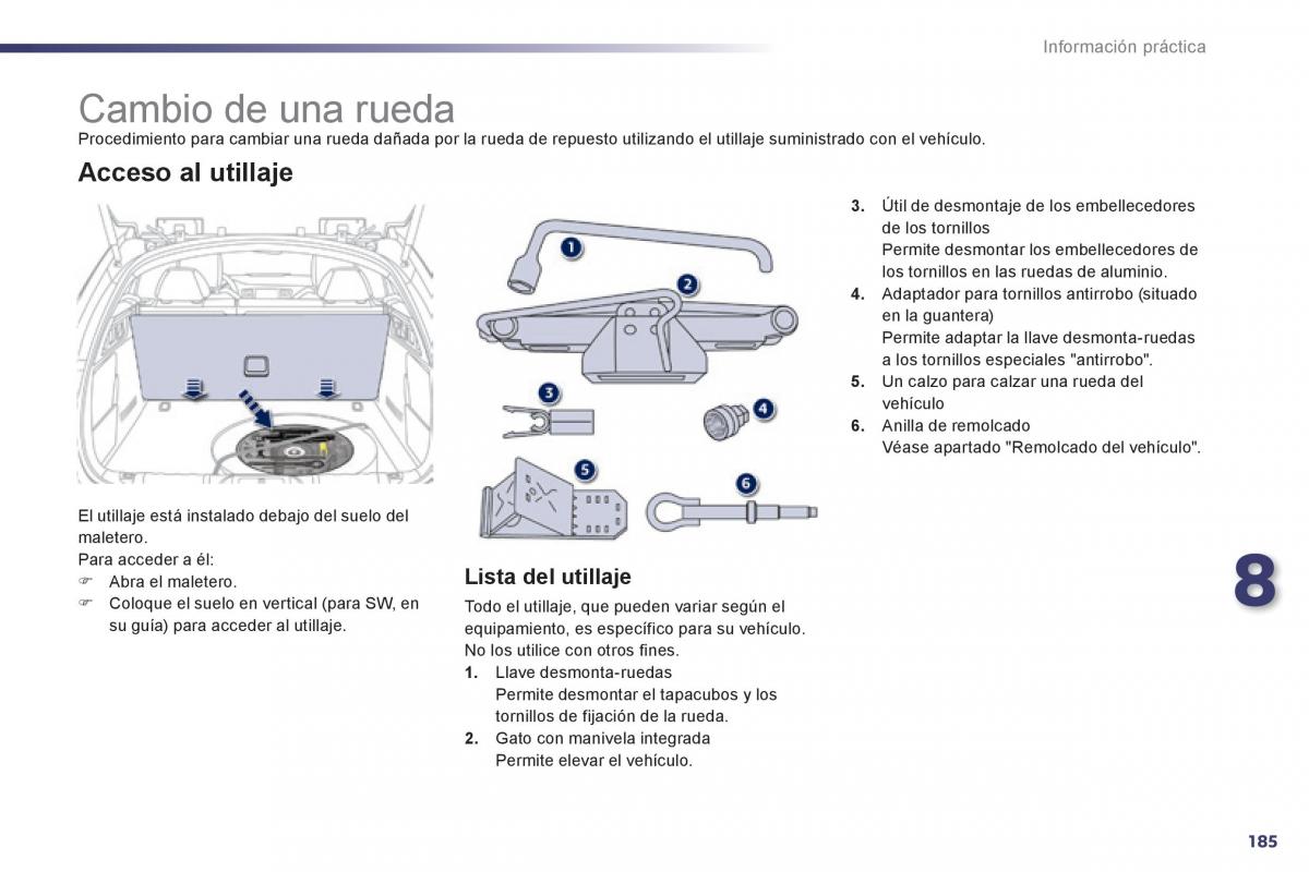 manual  Peugeot 508 manual del propietario / page 187