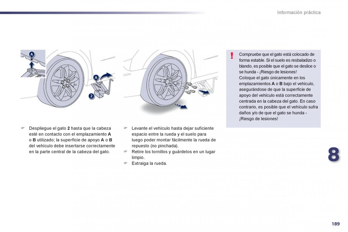 manual  Peugeot 508 manual del propietario / page 191