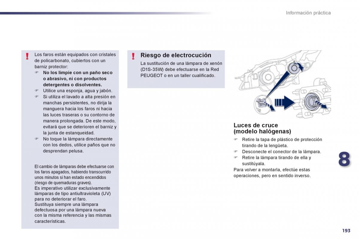 manual  Peugeot 508 manual del propietario / page 195