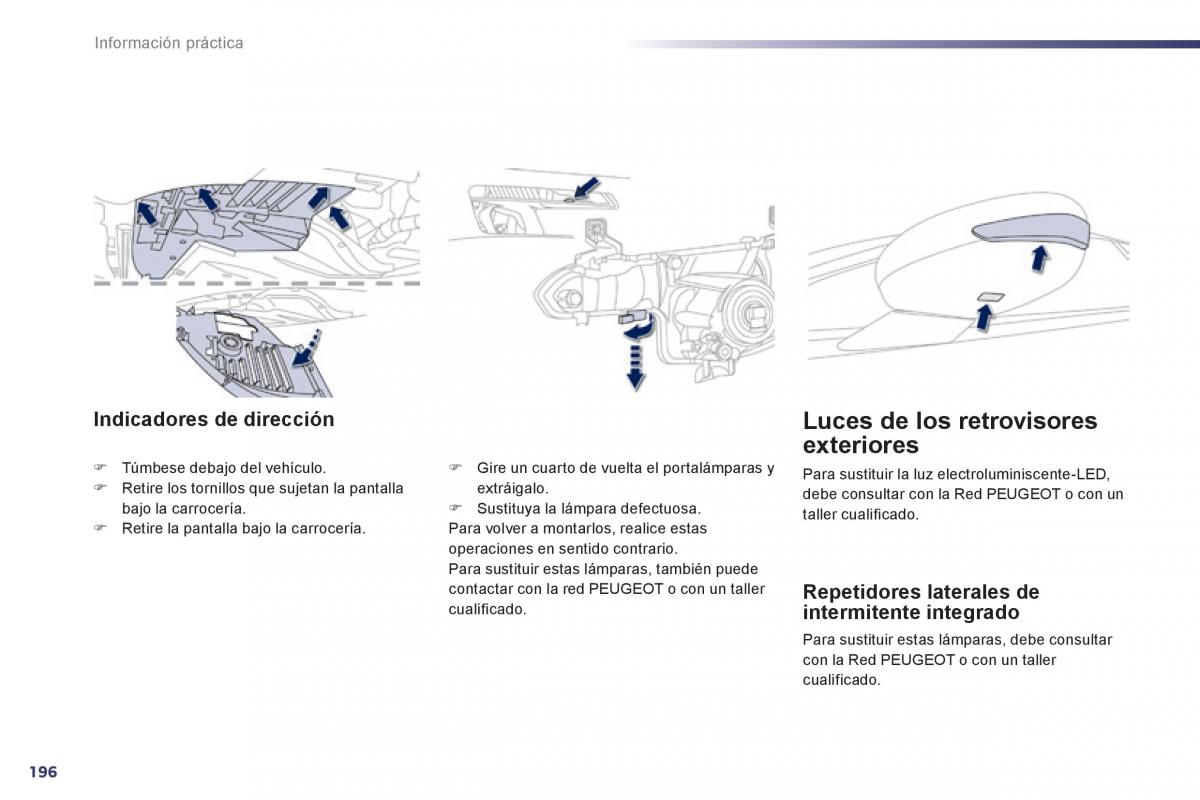 manual  Peugeot 508 manual del propietario / page 198