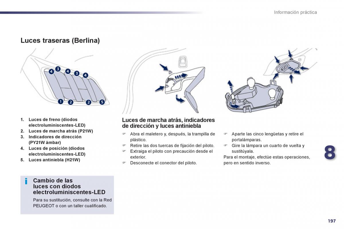 manual  Peugeot 508 manual del propietario / page 199