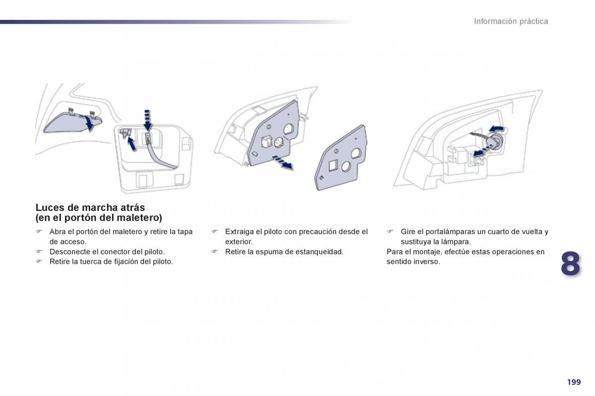 manual  Peugeot 508 manual del propietario / page 201