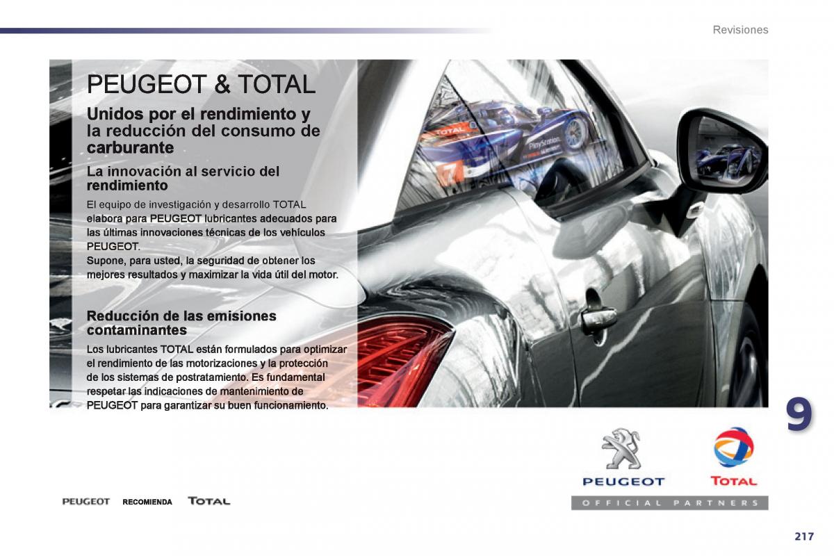 manual  Peugeot 508 manual del propietario / page 219