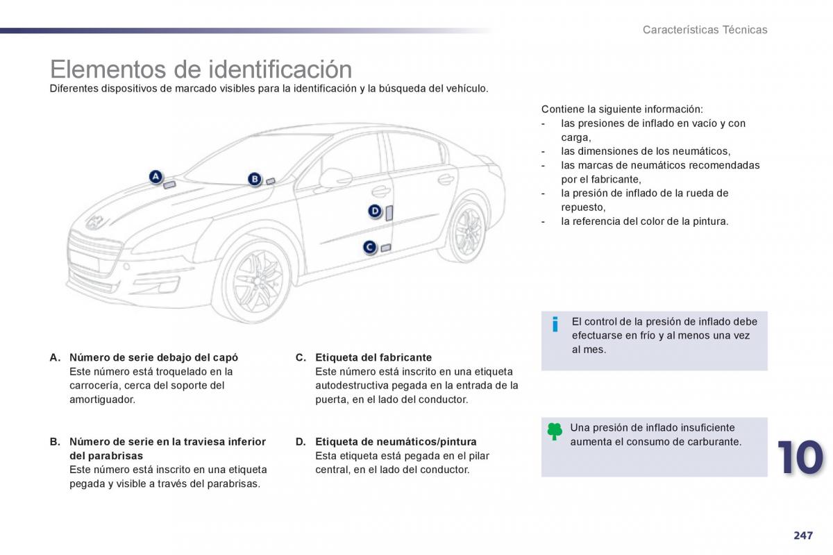 manual  Peugeot 508 manual del propietario / page 249