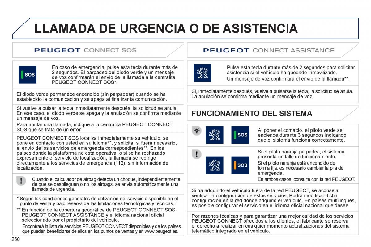 manual  Peugeot 508 manual del propietario / page 252