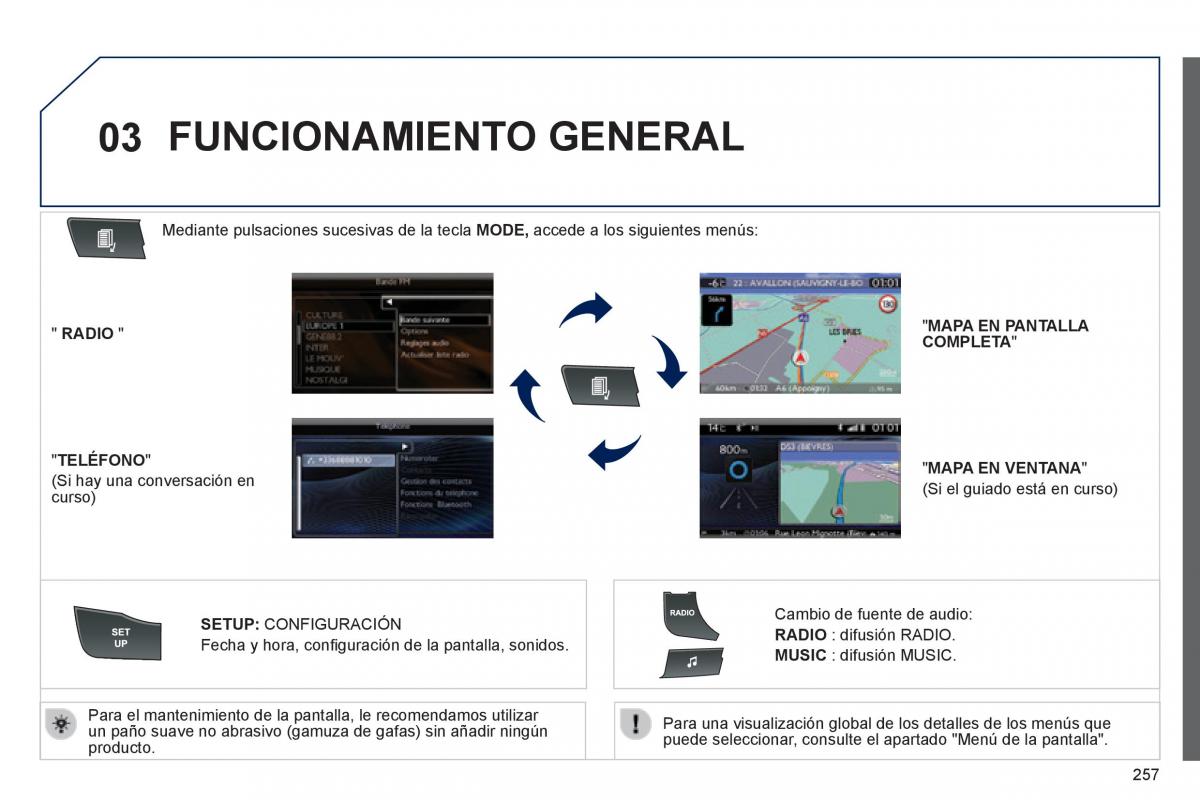 manual  Peugeot 508 manual del propietario / page 259