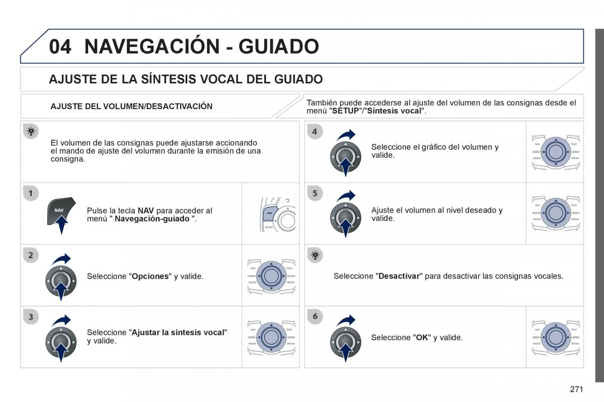 manual  Peugeot 508 manual del propietario / page 273