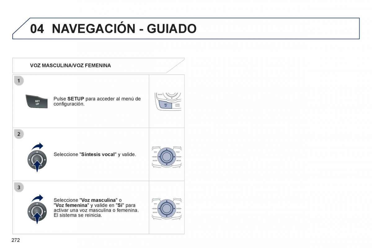 manual  Peugeot 508 manual del propietario / page 274