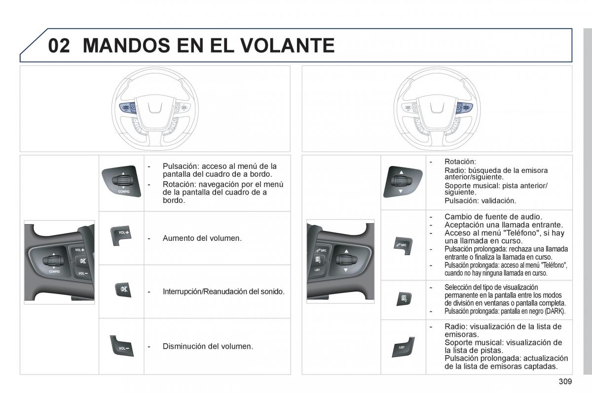 Peugeot 508 manual del propietario / page 311