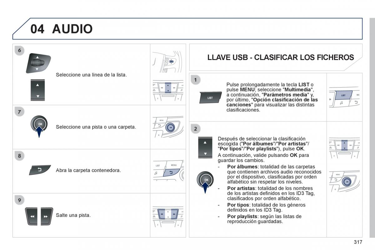 manual  Peugeot 508 manual del propietario / page 319