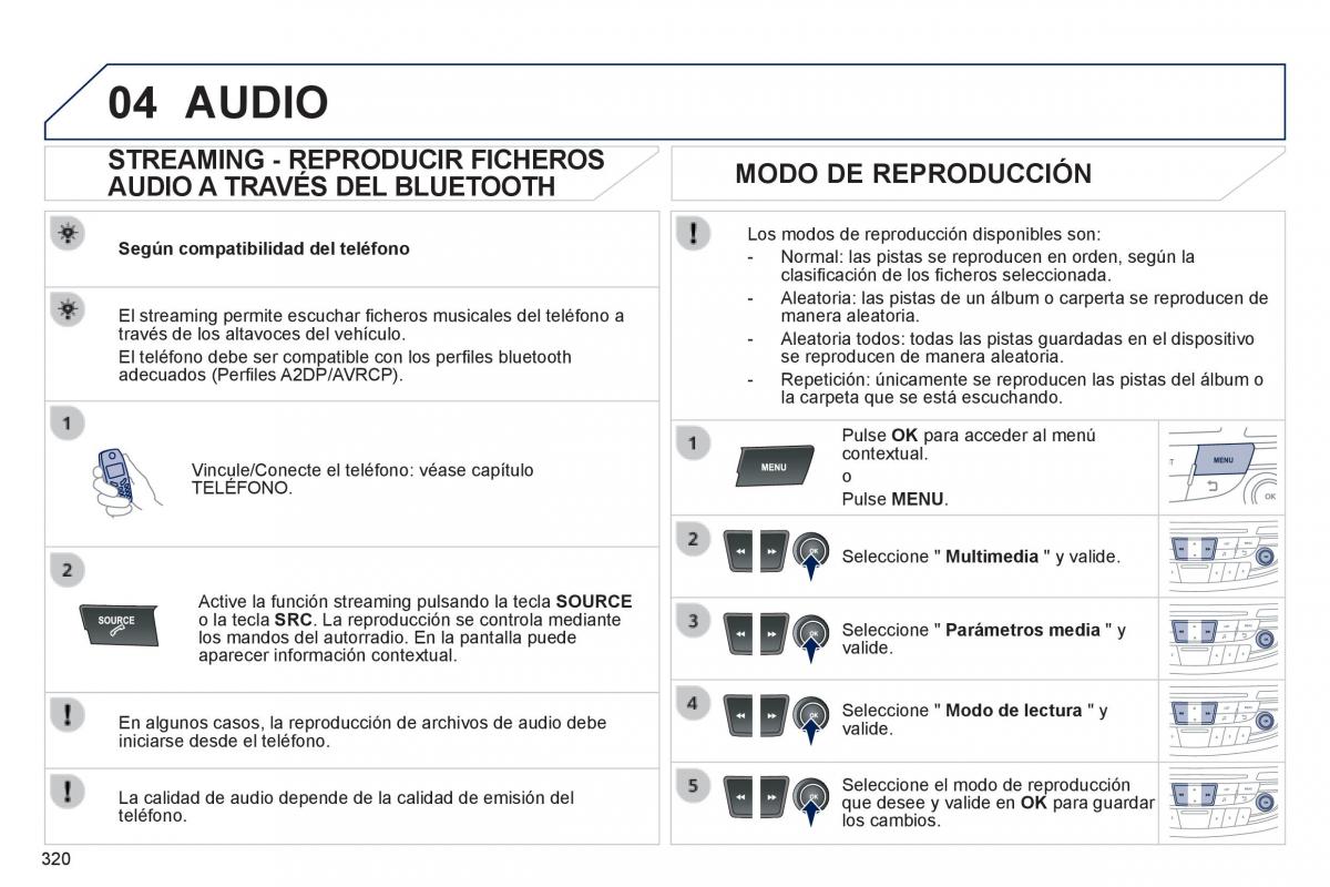 manual  Peugeot 508 manual del propietario / page 322