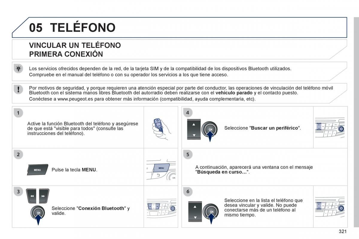 Peugeot 508 manual del propietario / page 323