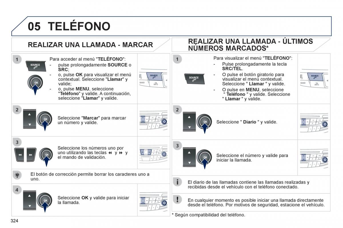 manual  Peugeot 508 manual del propietario / page 326