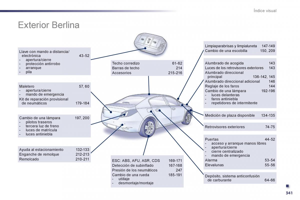 manual  Peugeot 508 manual del propietario / page 343