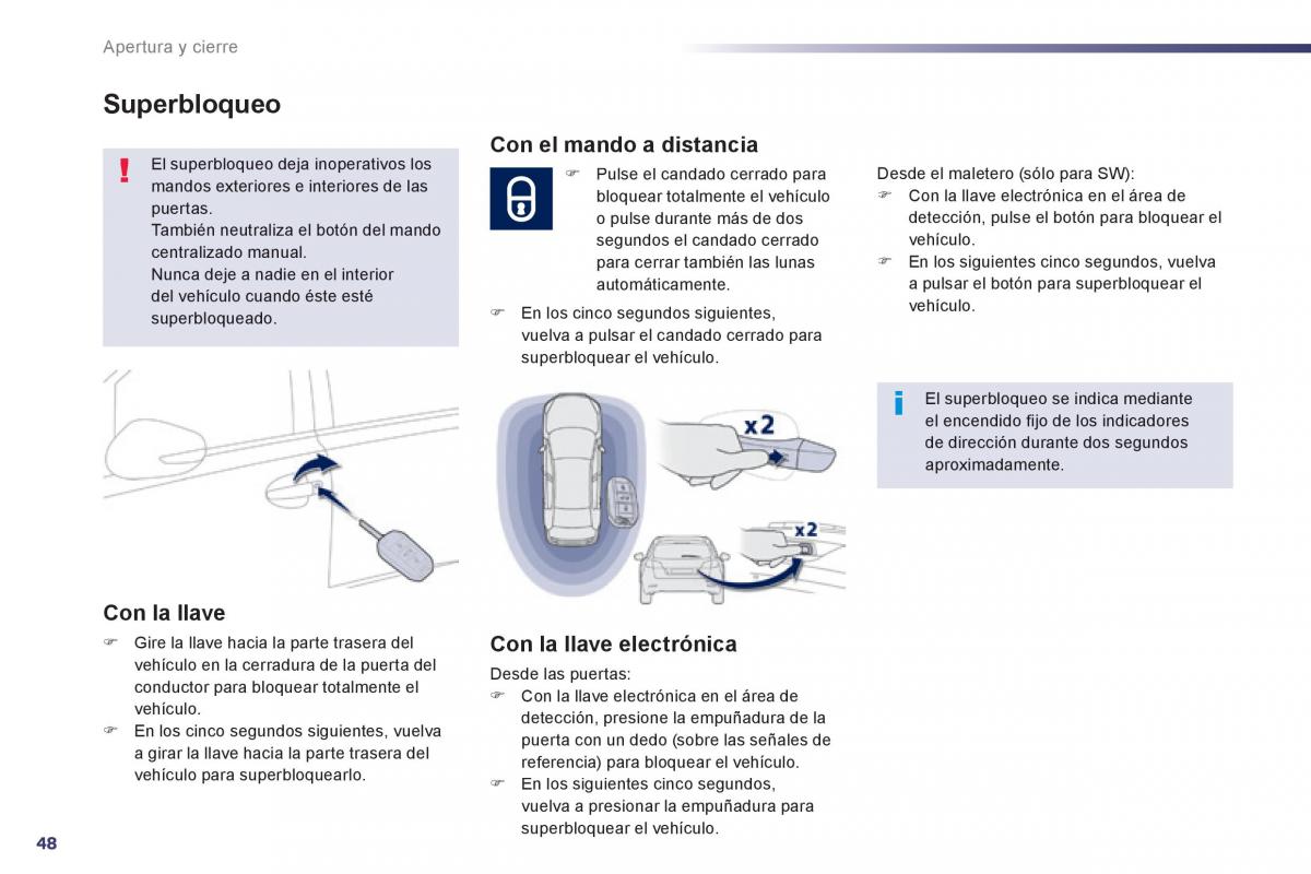 manual  Peugeot 508 manual del propietario / page 50