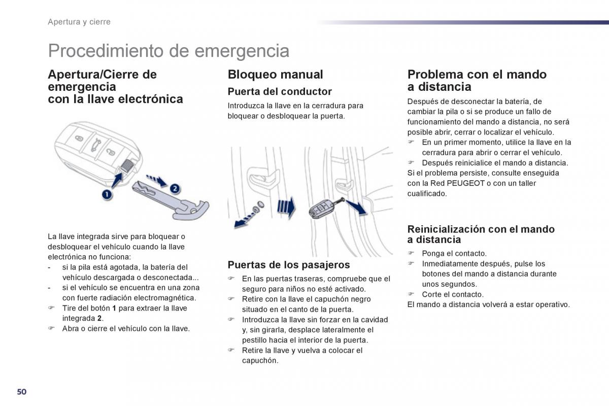 manual  Peugeot 508 manual del propietario / page 52