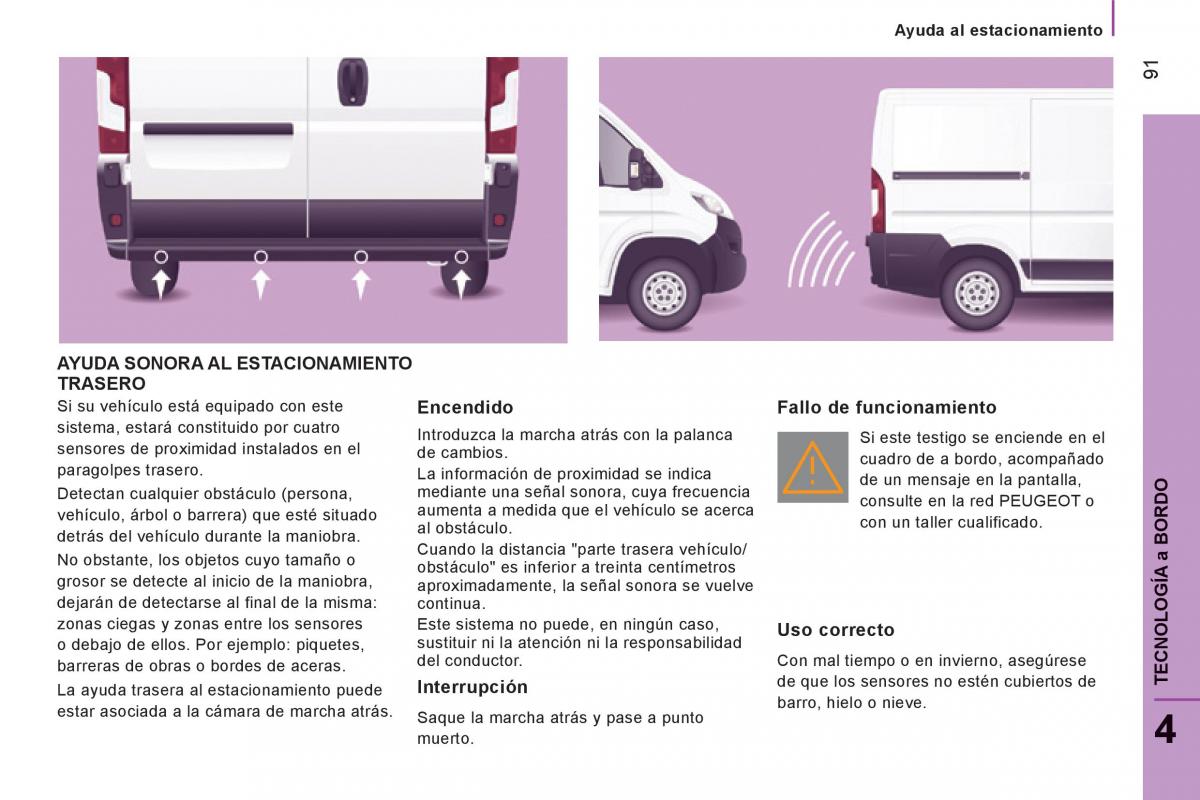 Peugeot Boxer II 2 manual del propietario / page 93