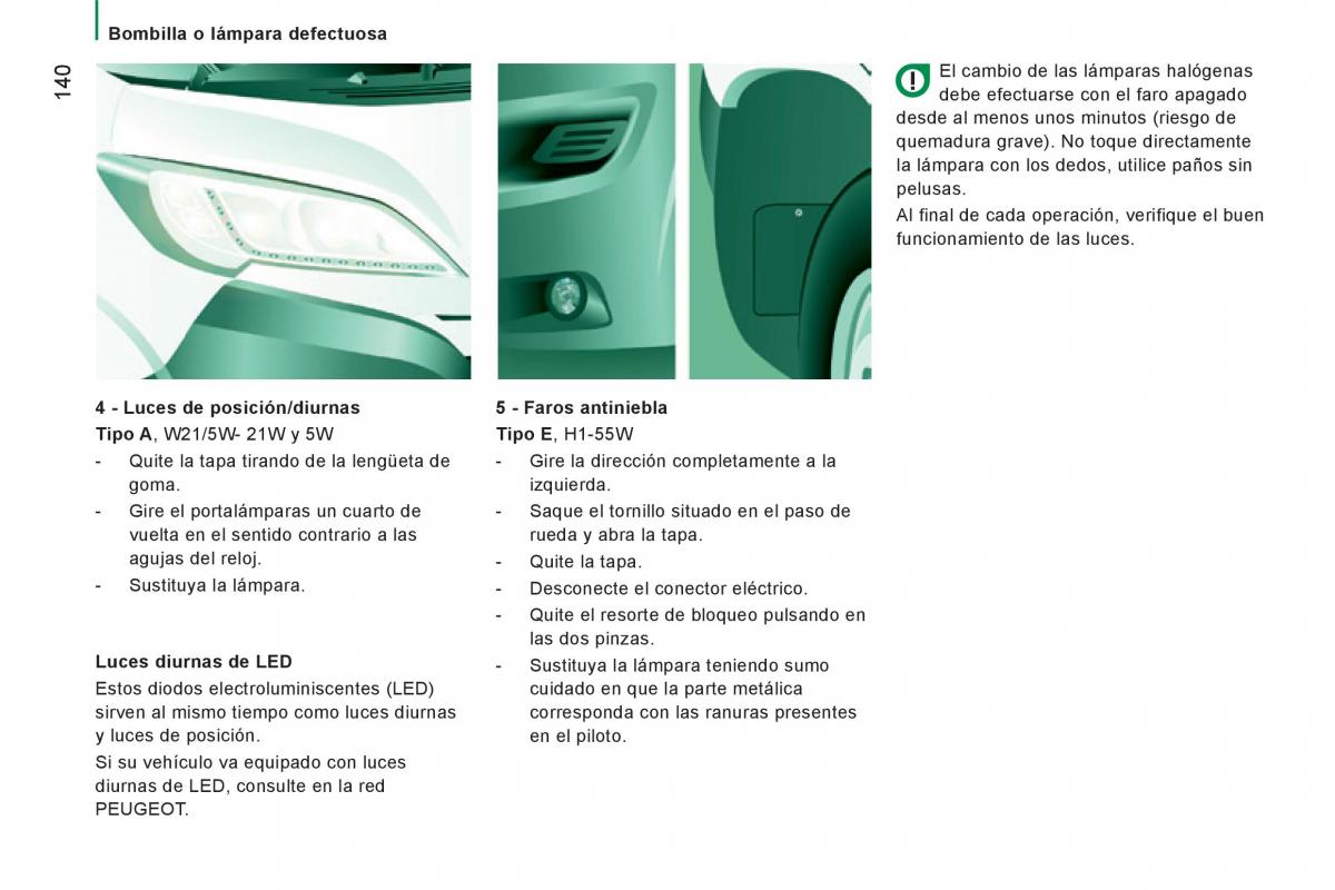 Peugeot Boxer II 2 manual del propietario / page 142