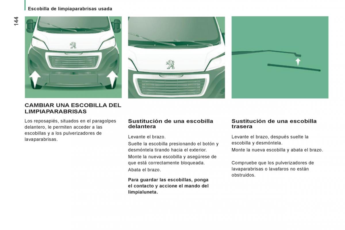 Peugeot Boxer II 2 manual del propietario / page 146