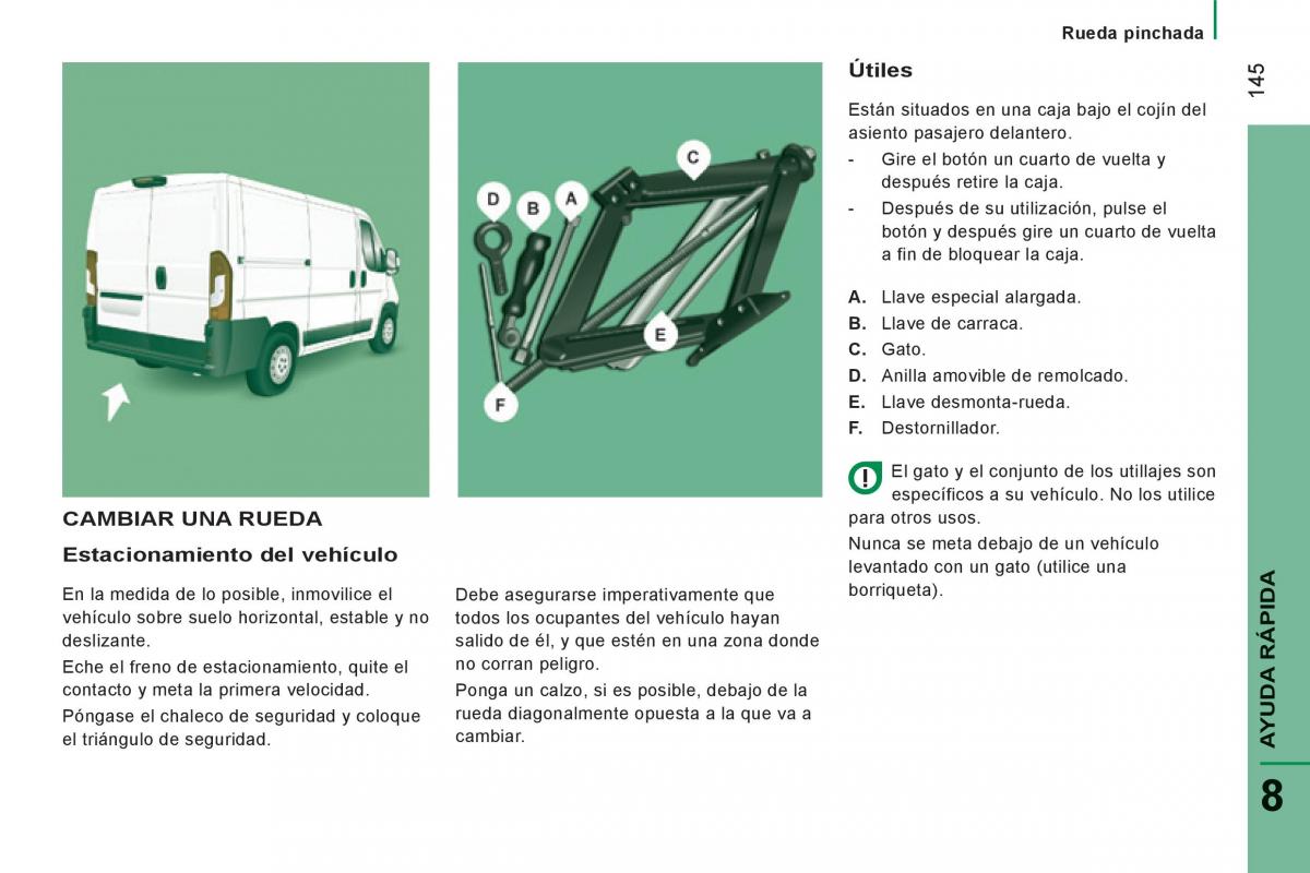 Peugeot Boxer II 2 manual del propietario / page 147