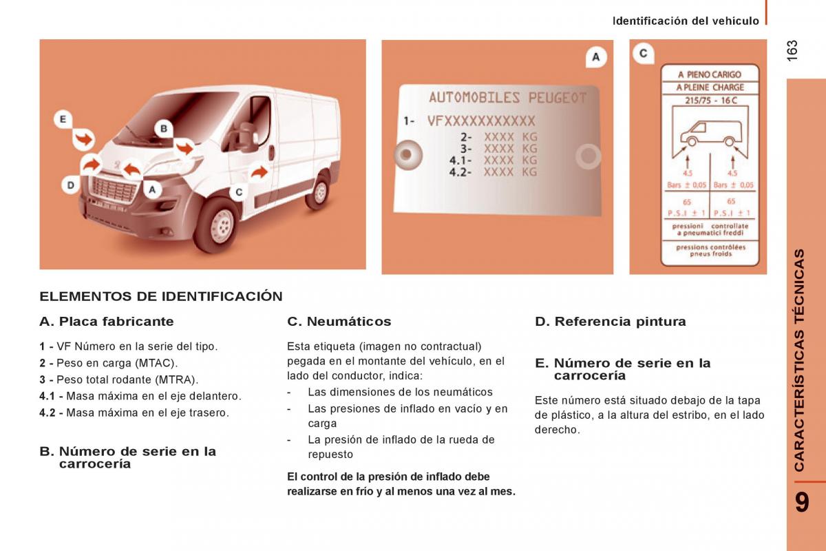 Peugeot Boxer II 2 manual del propietario / page 165