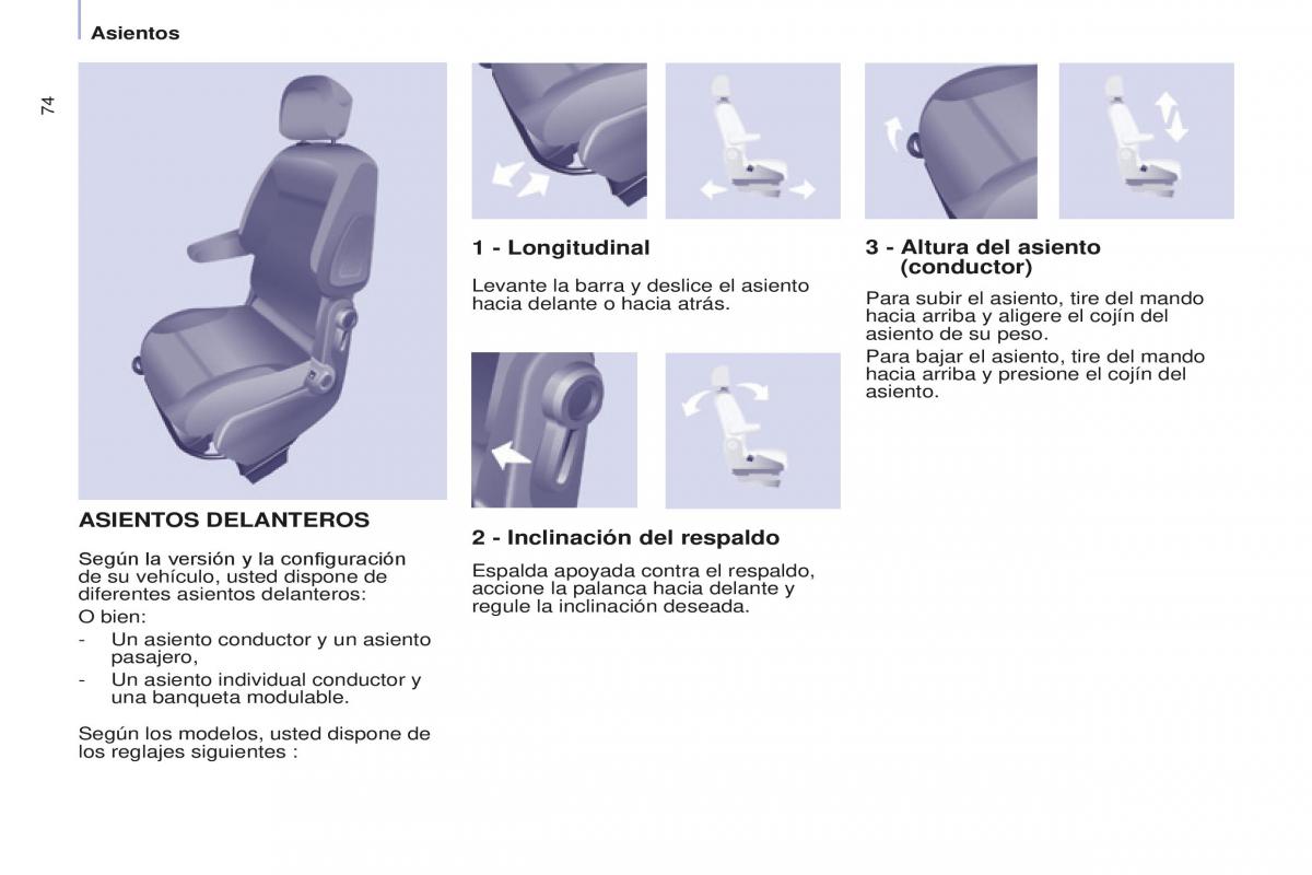 Peugeot Partner II 2 manual del propietario / page 76