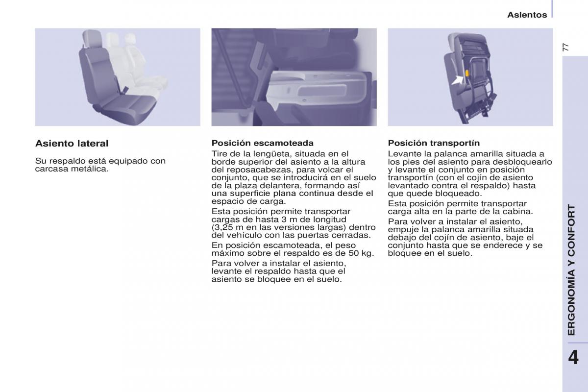 Peugeot Partner II 2 manual del propietario / page 79