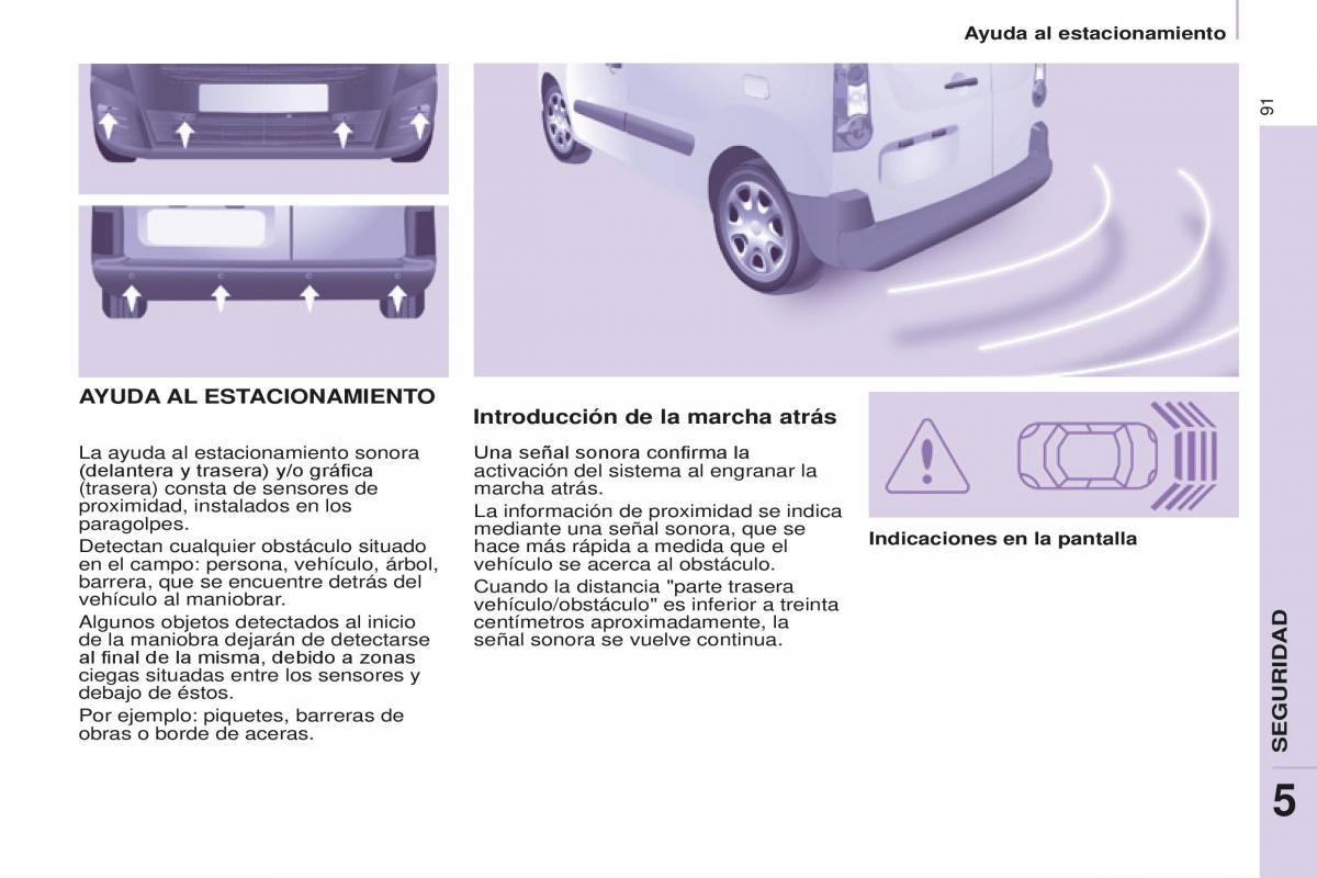 Peugeot Partner II 2 manual del propietario / page 93