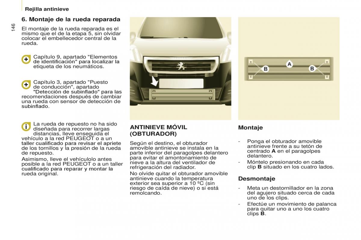 Peugeot Partner II 2 manual del propietario / page 148