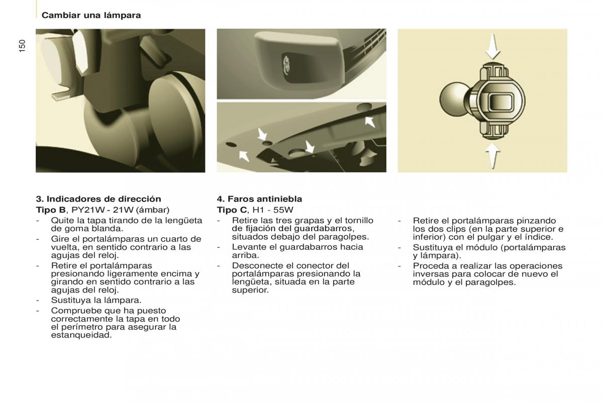 Peugeot Partner II 2 manual del propietario / page 152