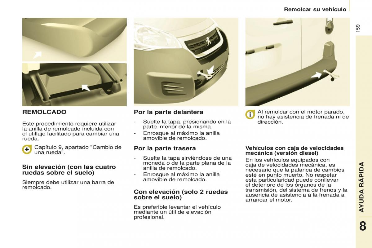 Peugeot Partner II 2 manual del propietario / page 161