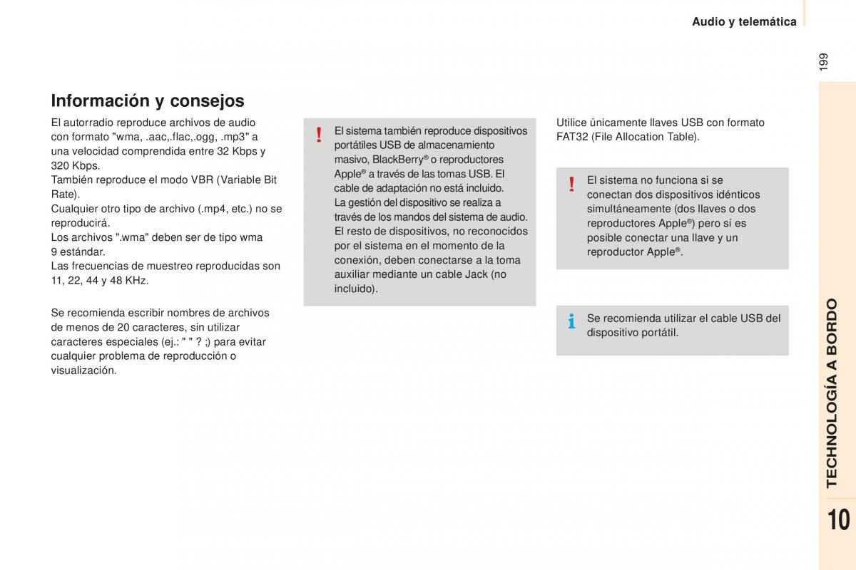 Peugeot Partner II 2 manual del propietario / page 201