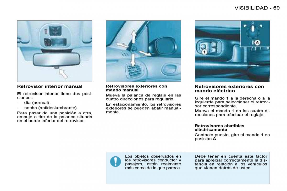 Peugeot 206 SW manual del propietario / page 73