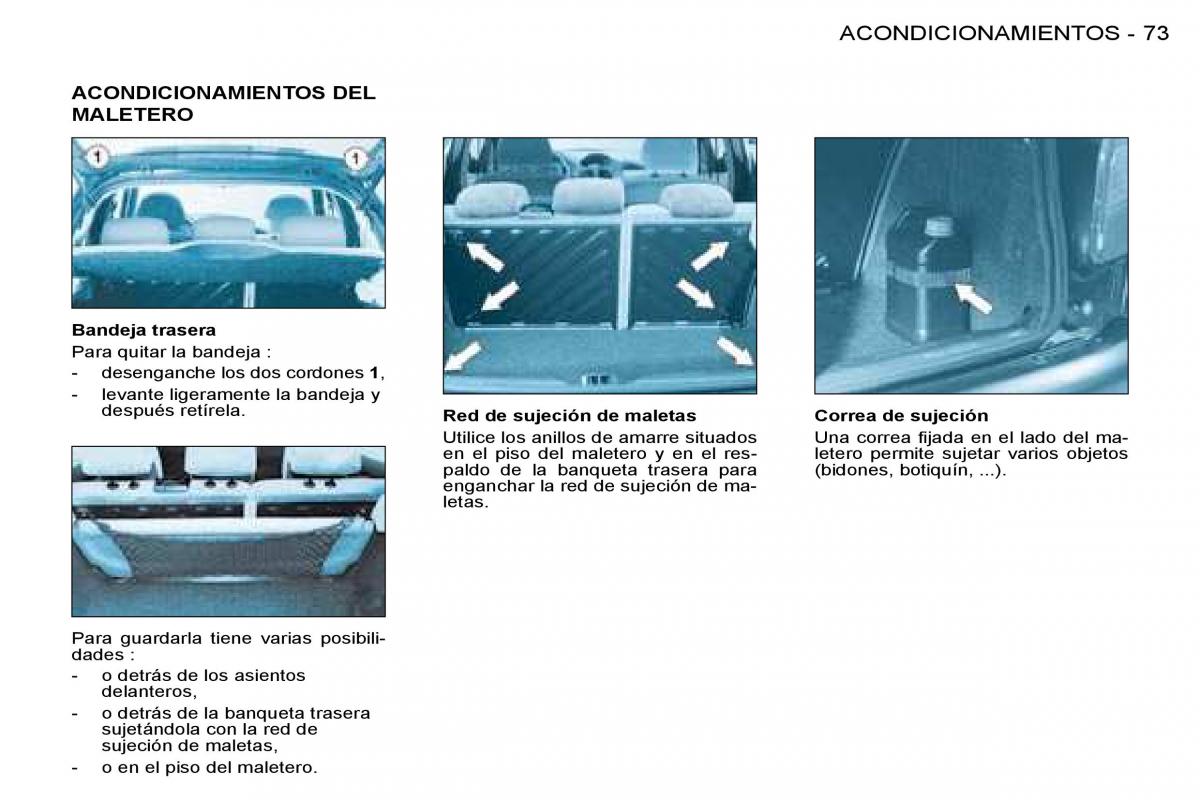 Peugeot 206 SW manual del propietario / page 77