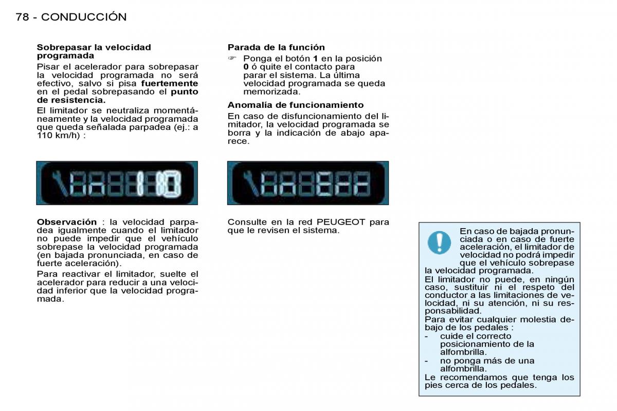 Peugeot 206 SW manual del propietario / page 83