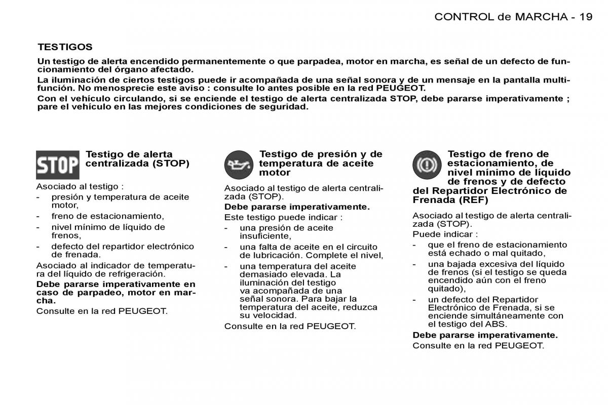 Peugeot 206 SW manual del propietario / page 16