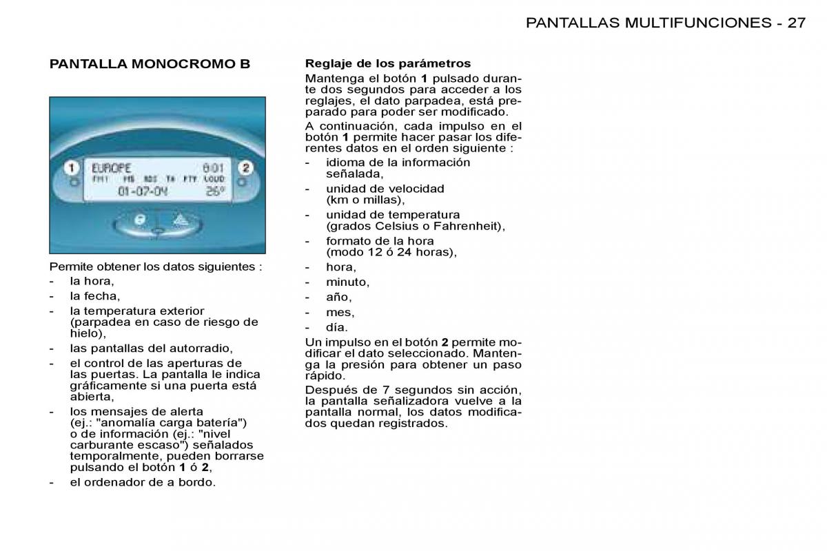 Peugeot 206 SW manual del propietario / page 25
