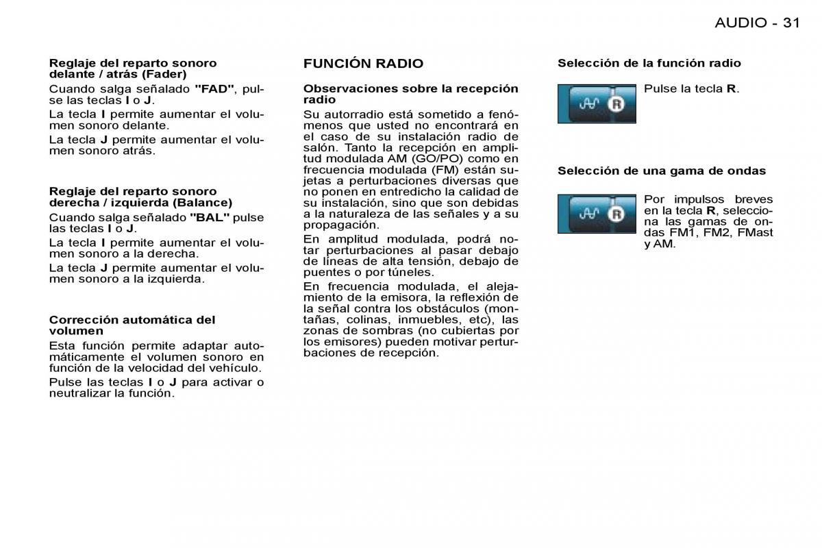 Peugeot 206 SW manual del propietario / page 29