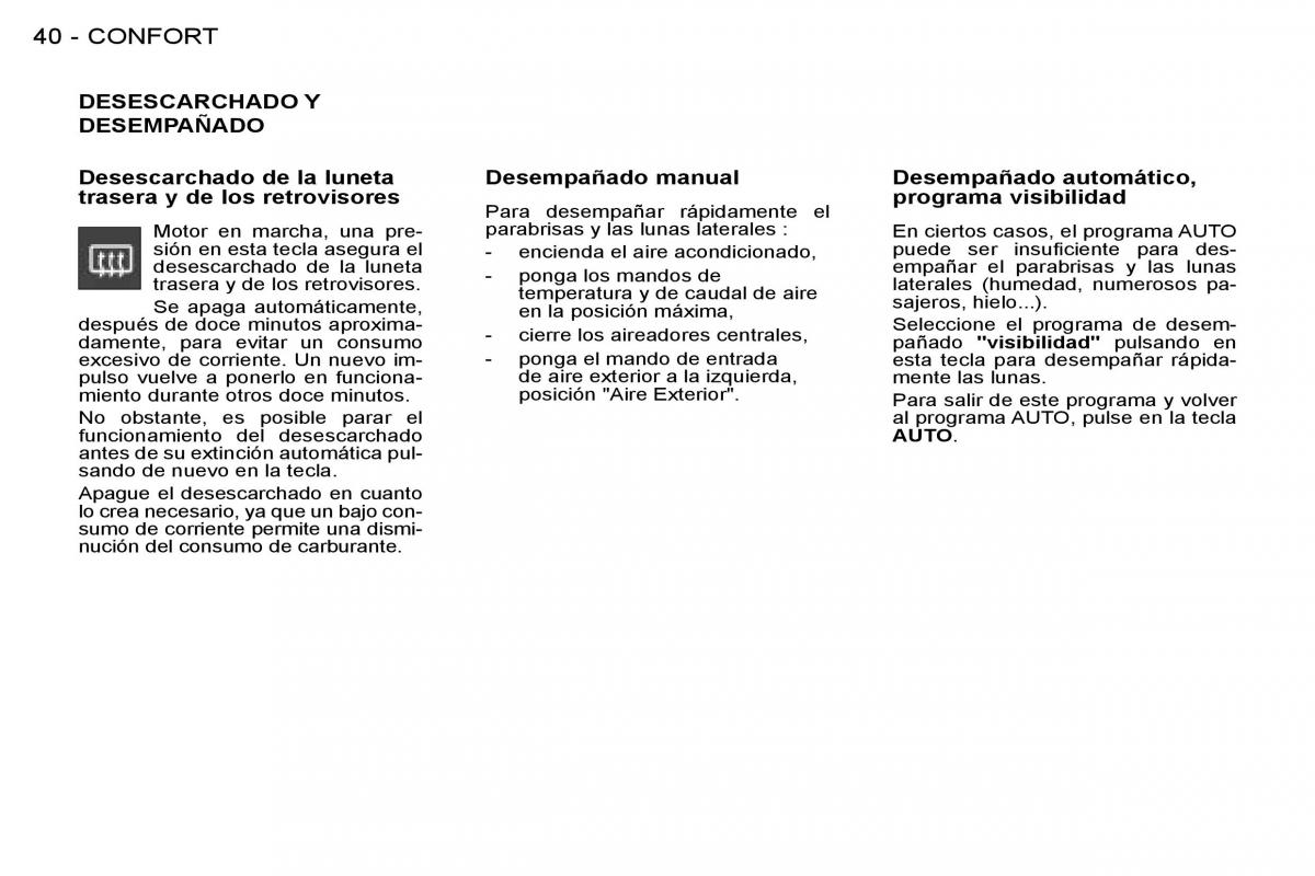 Peugeot 206 SW manual del propietario / page 39