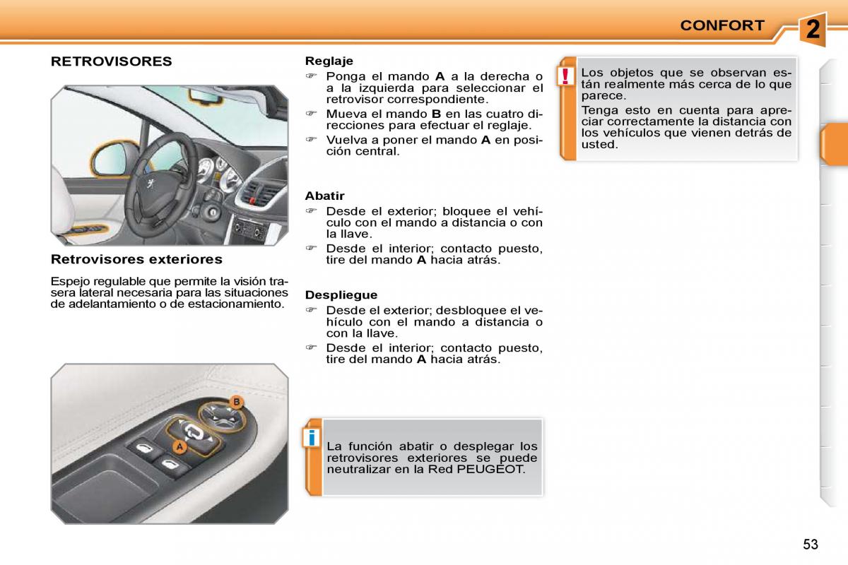 Peugeot 207 CC manual del propietario / page 55